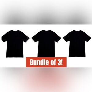 Bundle of‎ 3 Wonder Nation with Plain Black shirt Sleeve Shirts. Boy size XL